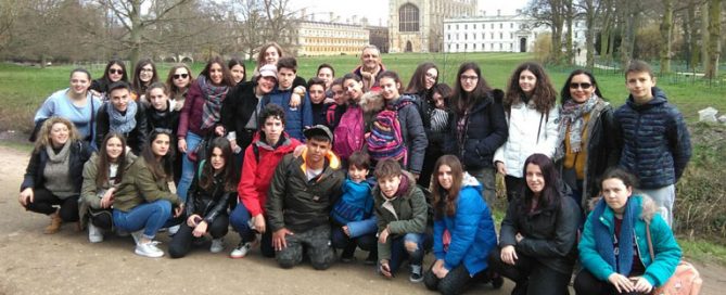 Viaje a Inglaterra, visita a Cambridge de los alumnos de ESO del Colegio Rafaela María de Valladolid