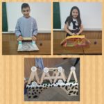 Los alumnos de 5º de primaria del Colegio Rafaela María construyen puentes.