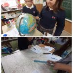 Los alumnos y alumnas de 5º de primaria del Colegio Rafaela María de Valladolid realizan un taller sobre coordenadas geográficas y escalas.