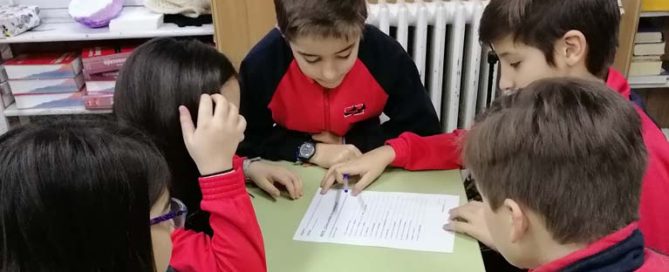 Los alumnos y alumnas de 6º de primaria del Colegio Rafaela María se enfrentan a un reto sobre sinónimos.