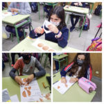Los alumnos y alumnas de 6º de primaria del Colegio Rafaela María de Valladolid trabajan fracciones empleando minipizzas.