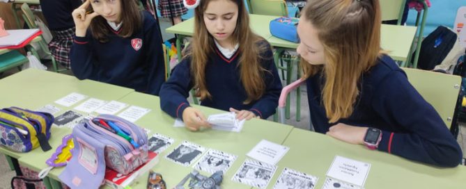 Los alumnos y alumnas de sexto de primaria del Colegio Rafaela María de Valladolid repasan la Edad Contemporánea con un divertido juego.
