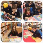 Los alumnos y alumnas de segundo de primaria del Colegio Rafaela María de Valladolid visitan una biblioteca municipal.