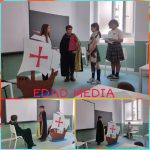 Los alumnos y alumnas de sexto de primaria del Colegio Rafaela María de Valladolid han representado las diferentes etapas de la Historia.