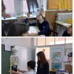 Los alumnos y alumnas de quinto de primaria del Colegio Rafaela María de Valladolid repasan todo lo aprendido sobre el esqueleto.